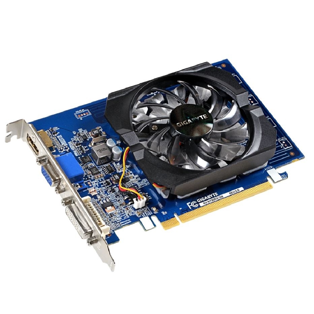 VGA GT730 2GB GDDR3 64bit PCIe Gigabyte nVIDIA GeForce GT730 videokártya fotó, illusztráció : GV-N730D3-2GI