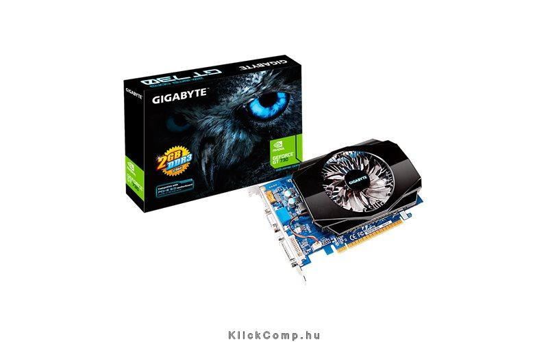 PCI-E Nvidia GT730 2048MB DDR3, 128bit, 700/1600MHz, Dsub, DVI, HDMI, Single Sl fotó, illusztráció : GV-N730-2GI