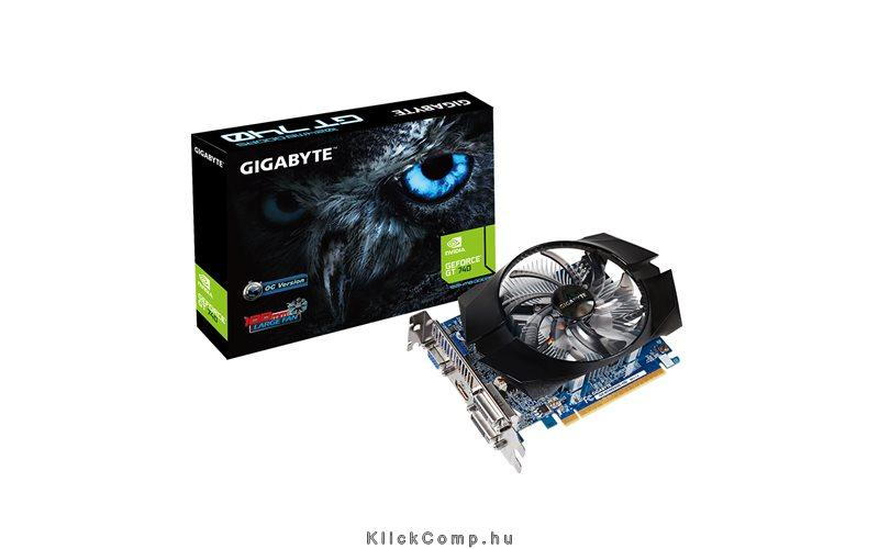 PCI-E Nvidia GT740 OC 1024MB DDR5, 128bit, 1072/5000MHz, Dsub, DVI, HDMI, Dual fotó, illusztráció : GV-N740D5OC-1GI