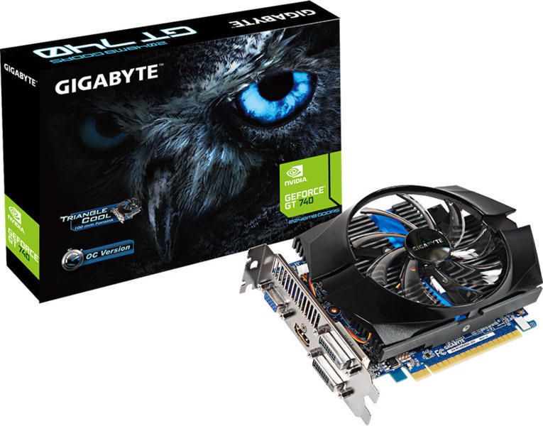 PCI-E Nvidia GT740 OC 2048MB DDR5, 128bit, 1072/5400MHz, Dsub, DVI, HDMI, Dual fotó, illusztráció : GV-N740DOC-2GI