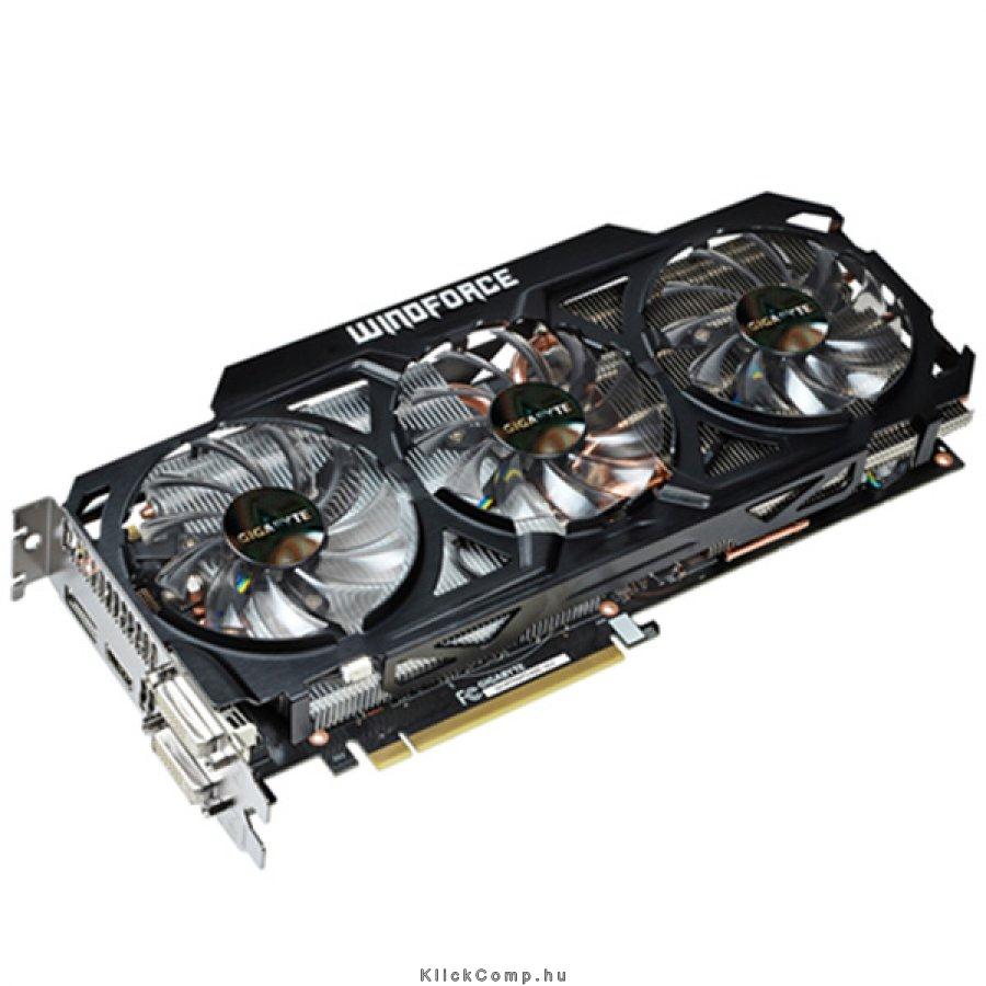 , NVIDIA GeForce GTX 770, PCI-E 3.0, 4096MB GDDR5, 256 bit, DVI-I, DVI-D, Displ fotó, illusztráció : GV-N770WF3-4GD