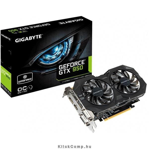 VGA GTX950 PCI-E WF2 2GB DDR5 128bit fotó, illusztráció : GV-N950WF2OC-2GD