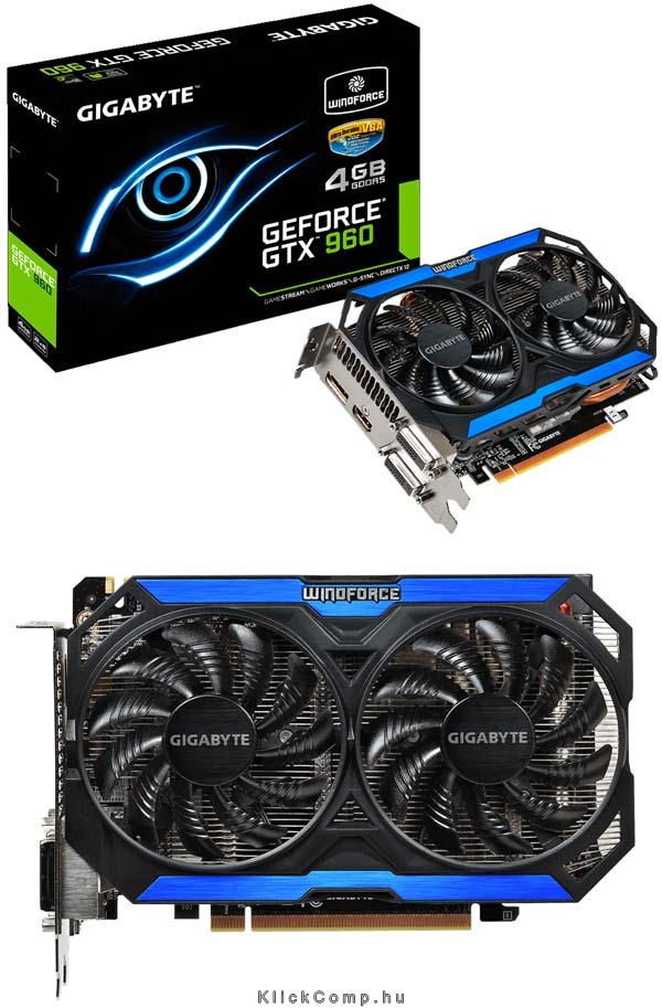 VGA Nvidia GTX960 IXOC PCI-E 4TB DDR5 128bit 2xDVI HDMI DP Dual Slot ventilláto fotó, illusztráció : GV-N960IXOC-4GD