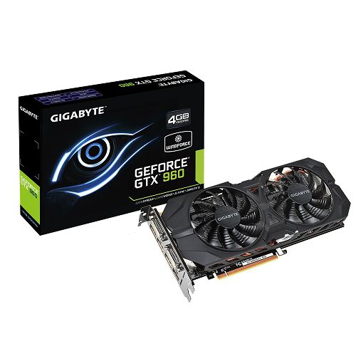 Nvidia GTX960 WF2 VGA kártya PCI-E 4096MB DDR5 256bit fotó, illusztráció : GV-N960WF2OC-4GD