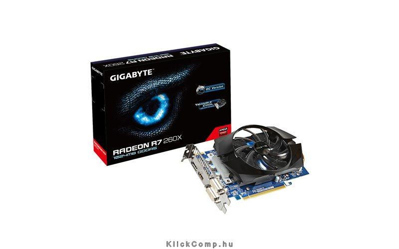 PCI-E AMD R7 260X 1024MB DDR5, 128bit, 1075/6000MHz, 2xDVI, DP, HDMI, Dual Slot fotó, illusztráció : GV-R726XOC-1GD