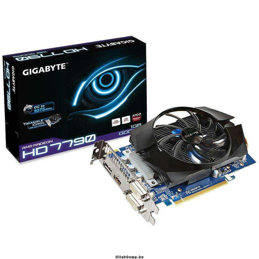 PCI-E AMD HD7790 OC 1024MB DDR5, 128bit, 1075/6000MHz, 2xDVI, HDMI, DP, Dual Sl fotó, illusztráció : GV-R779OC-1GD