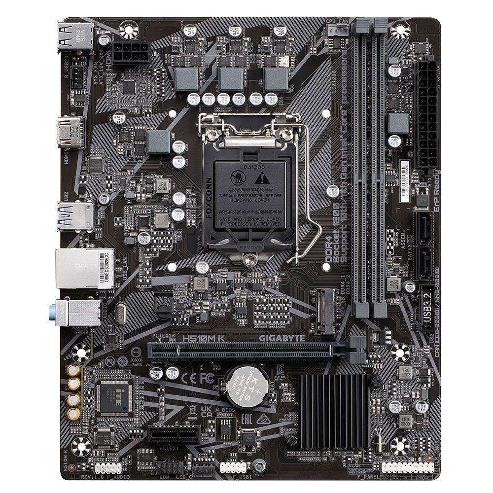 Alaplap H510 LGA1200 2xDDR4 Gigabyte H510M K mATX fotó, illusztráció : H510M-K