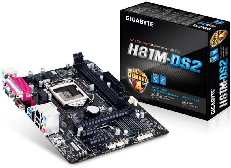 Alaplap H81 LGA1150 mATX Gigabyte fotó, illusztráció : H81M-DS2