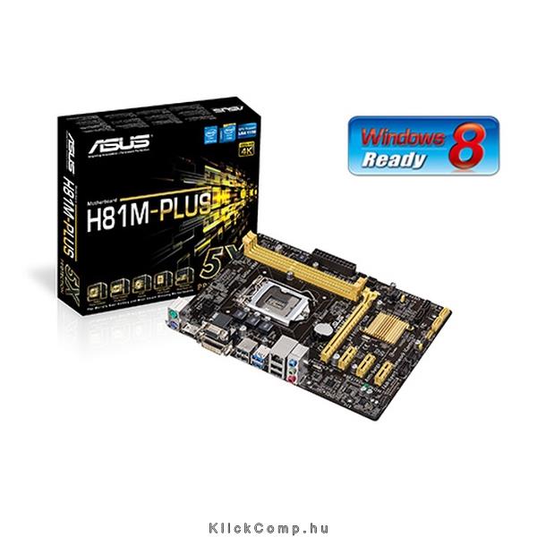Alaplap H81s1150 Asus H81M-PLUS fotó, illusztráció : H81M-PLUS