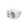 Hálózati aljzat, 2xUSB-A, 1xUSB Type-C, PD, FIP, max.20W, fehér HAMA-223342 Technikai adatok