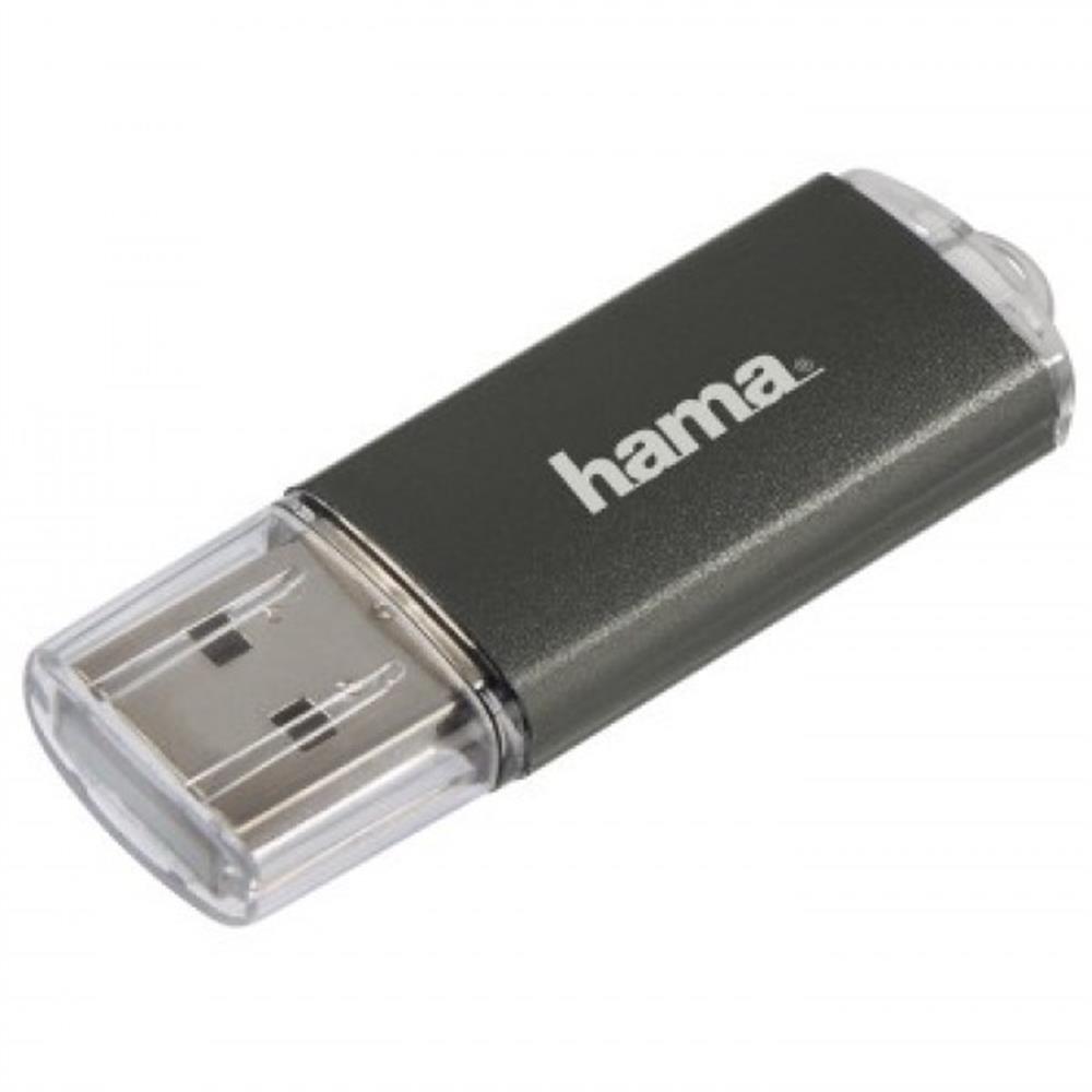 16GB Pendrive USB2.0 szürke Hama Laeta fotó, illusztráció : HAMA-90983