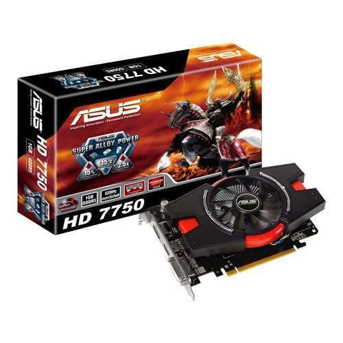 Asus PCI-E AMD HD7750 1024MB DDR5, 128bit, 820/4600MHz, DP, DVI, HDMI, Dual Slo fotó, illusztráció : HD7750-1GD5-V2