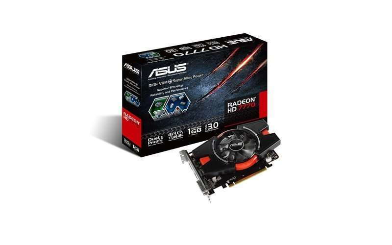Asus PCI-E AMD HD7770 1024MB DDR5, 128bit, 1000/4500MHz, DVI, HDMI, DP, Dual Sl fotó, illusztráció : HD7770-1GD5