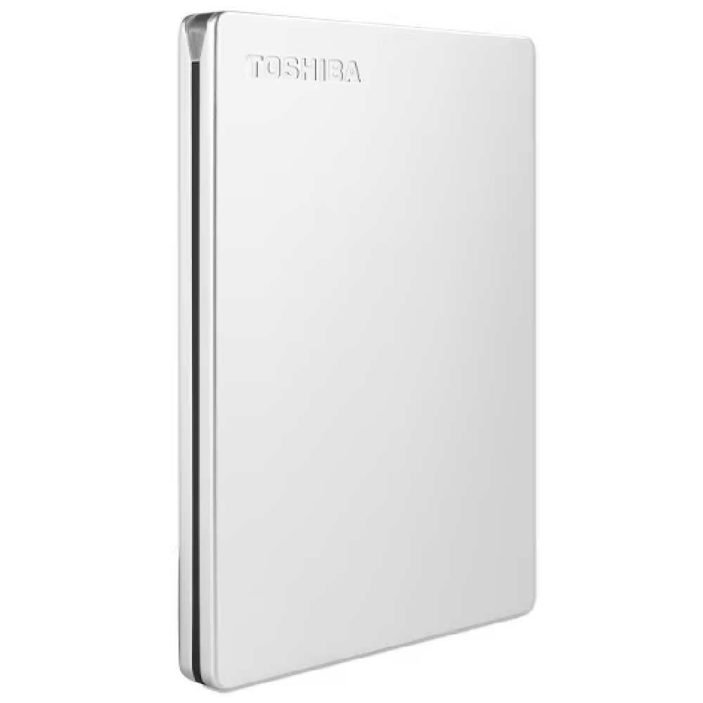 2TB Külső HDD 2.5  USB 3.0 Toshiba Canvio Slim Ezüst szálcsiszolt alumínium fotó, illusztráció : HDTD320ES3EAU