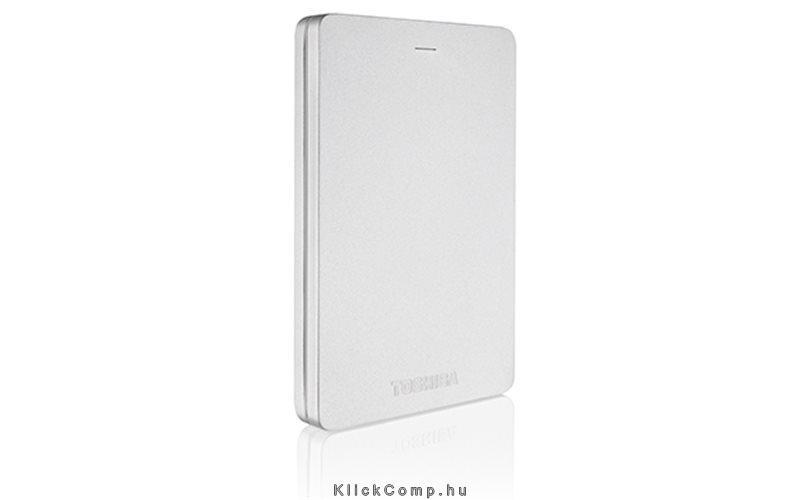 500GB Külső HDD 2.5  USB3.0 Toshiba Canvio Alu Ezüst aluminium, metál fényű fotó, illusztráció : HDTH305ES3AA