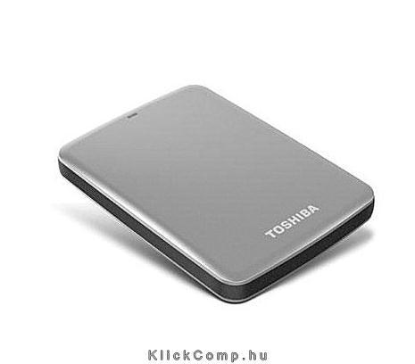 2TB Külső HDD 2.5  USB3.0 Toshiba Canvio Alu Ezüst aluminium, metál fényű fotó, illusztráció : HDTH320ES3CA