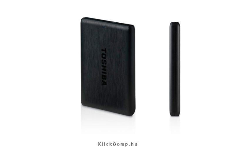 2TB Külső HDD 2.5  USB3.0 Toshiba Canvio Plus Fekete szálcsiszolt fotó, illusztráció : HDTP120EK3CA
