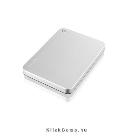 2TB Külső HDD 2,5  USB3.0 aluminium metál fényű Ezüst  Toshiba Canvio Premium fotó, illusztráció : HDTW120EC3CA