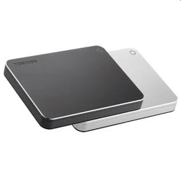 2TB Külső HDD 2.5  USB3.0 Toshiba Canvio Premium Ezüst USB3.1 Type-C Adapter  A fotó, illusztráció : HDTW220ES3AA