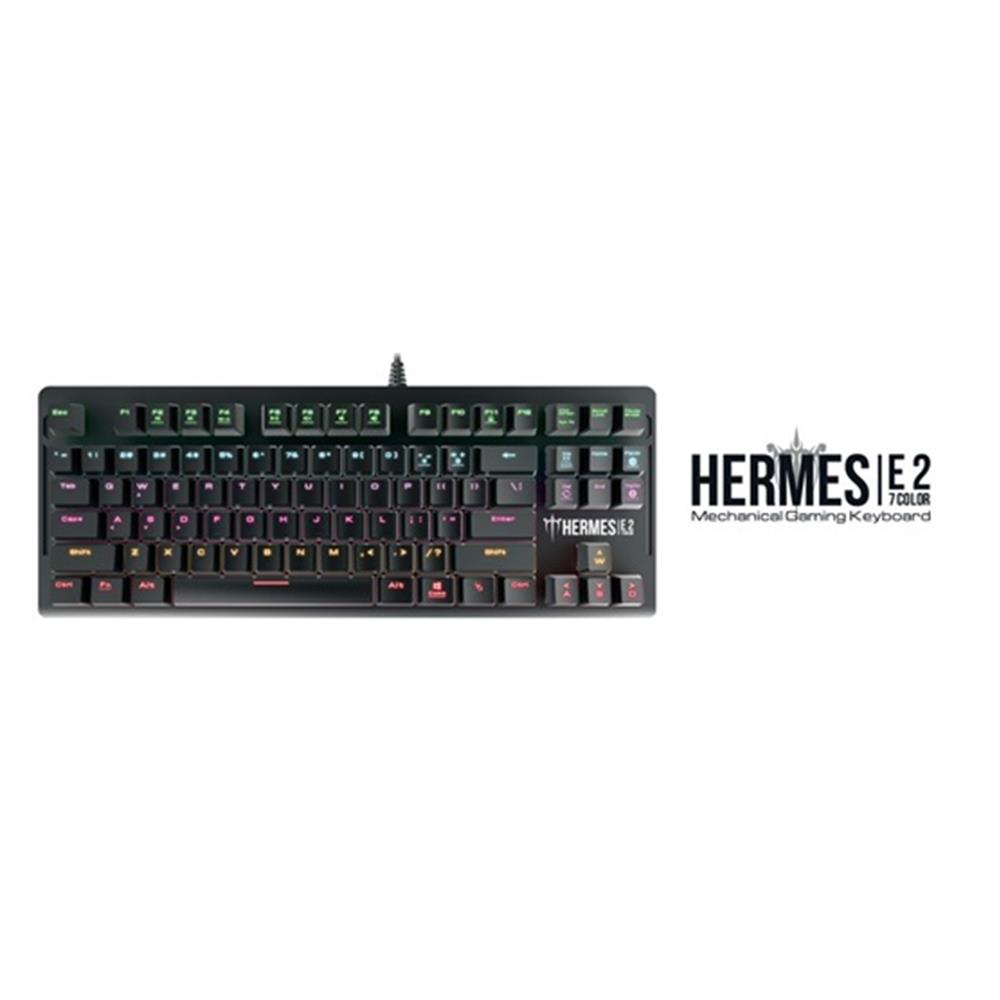 Gamer billentyűzet USB Gamdias HERMES E2 fekete HU fotó, illusztráció : HERMES-E2-HU