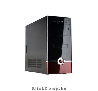 7062GR 430W 12cm fekete-vörös ATX ház fotó, illusztráció : HKC-502