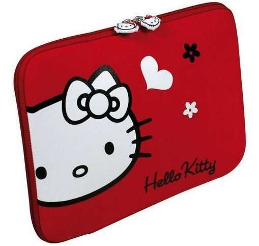 Notebook Skin 13-14  HELLO KITTY SKIN piros Red Flowers Élettartam fotó, illusztráció : HKNE13RE