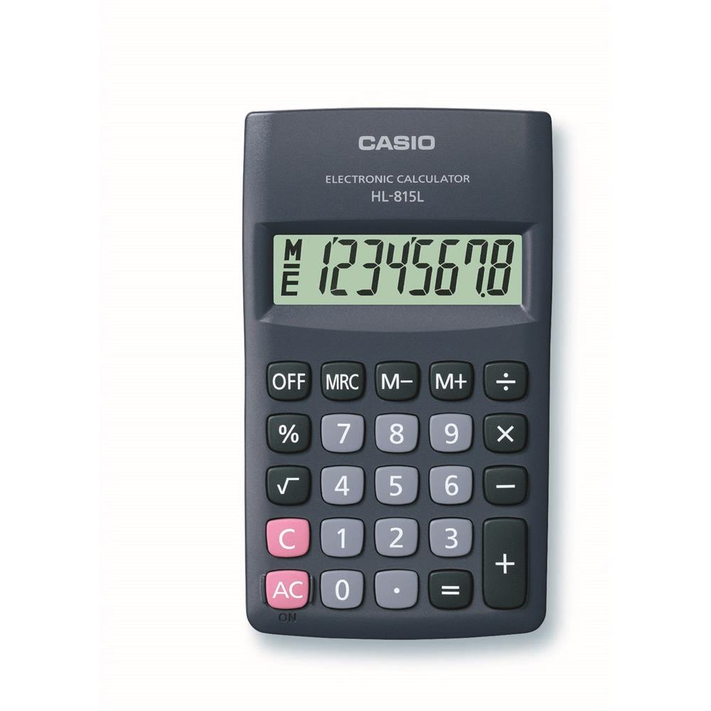 Zsebszámológép Casio HL-815L fekete fotó, illusztráció : HL-815L