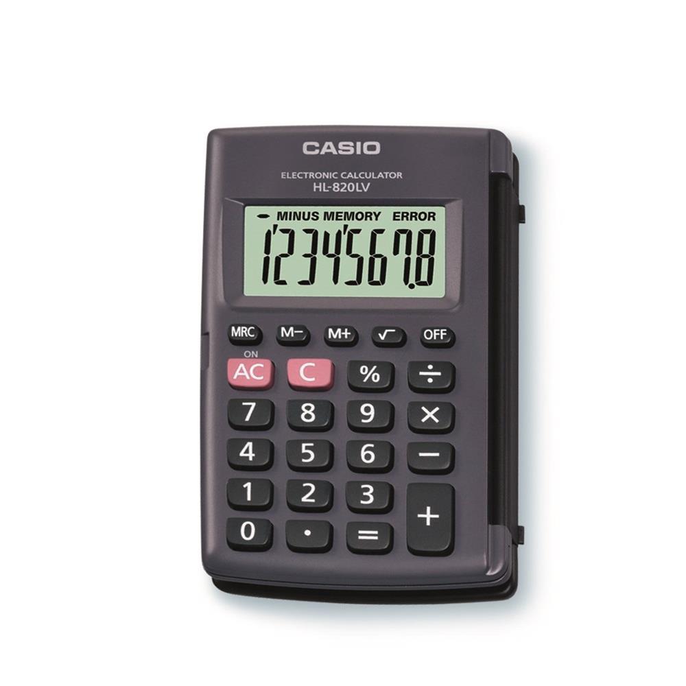 Zsebszámológép Casio HL-820LV szürke fotó, illusztráció : HL-820LV