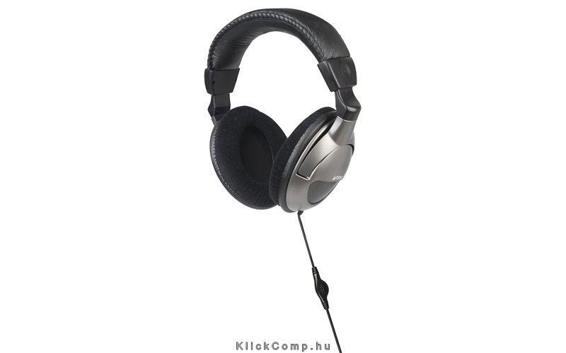Gaming Stereo Fejhallgató 3.5mm Jack, hangerőszabályozó, mikrofon Fekete/Ezüst fotó, illusztráció : HS-800