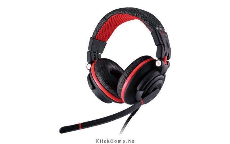 TT eSports DRACCO CAPTAIN sztereo Fejhallgató Piros fotó, illusztráció : HT-DRC009ECRE