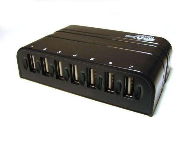 7 portos USB HUB tápegységgel fotó, illusztráció : HUB007G