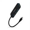 USB Hub 4 port, 1db USB-C be, 4DB USB3.0 ki AXAGON HUE-L1C fekete HUE-L1C Technikai adatok