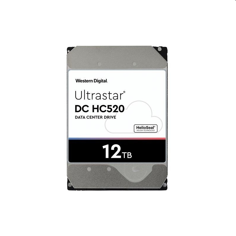 12TB 3,5  HDD SATA3 Western Digital Ultrastar DC HC520 winchester fotó, illusztráció : HUH721212ALE600