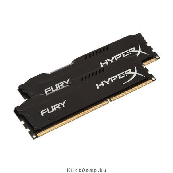 8GB DDR3 Memória 1600MHz CL10 Kit 2x4GB Kingston HyperX Fury Black HX316C10FBK2 fotó, illusztráció : HX316C10FBK2_8