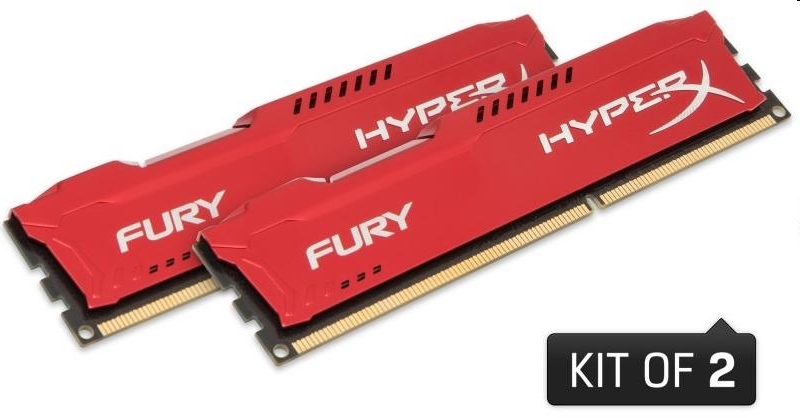 16GB DDR3 memória 1600MHz  (Kit 2db 8GB) Kingston HyperX FURY HX316C10FRK2/16 p fotó, illusztráció : HX316C10FRK2_16