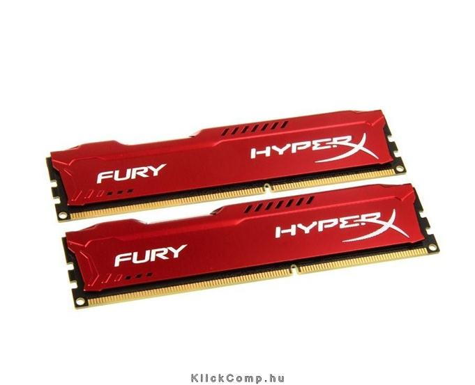 8GB DDR3 Memória 1600MHz Kit 2db 4GB memória KINGSTON HyperX FURY piros HX316C1 fotó, illusztráció : HX316C10FRK2_8