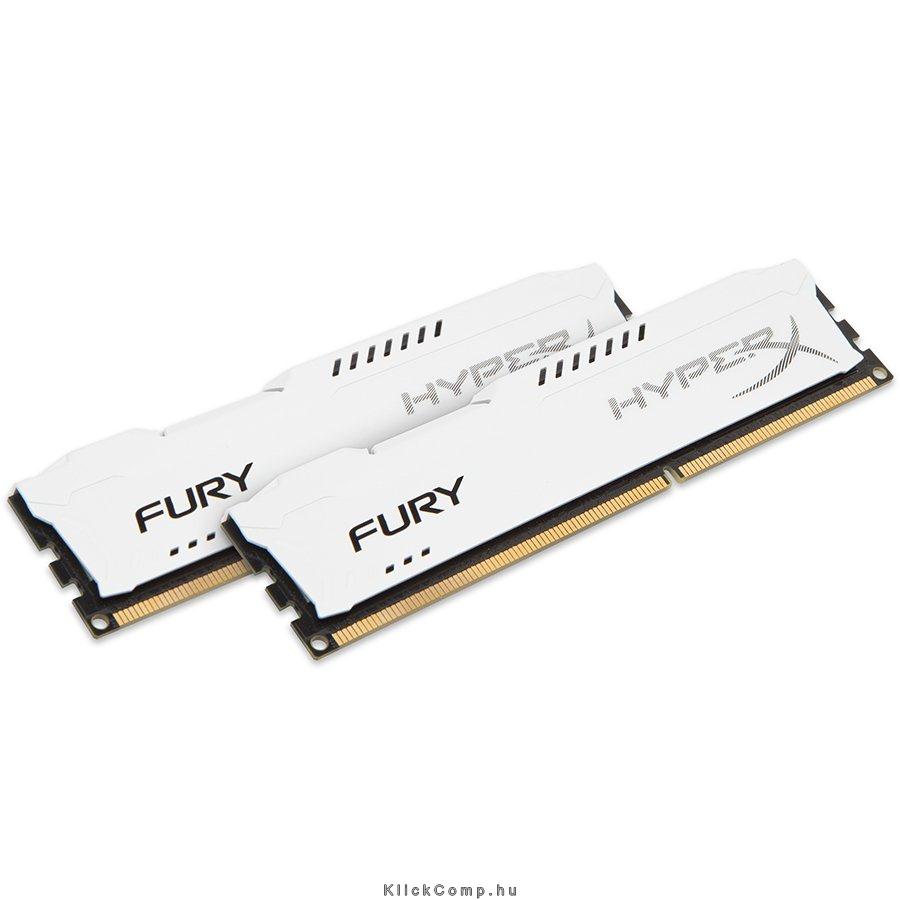 8GB DDR3 Memória 1600MHz CL10 DIMM Kit of 2 memória KINGSTON HyperX FURY White fotó, illusztráció : HX316C10FWK2_8