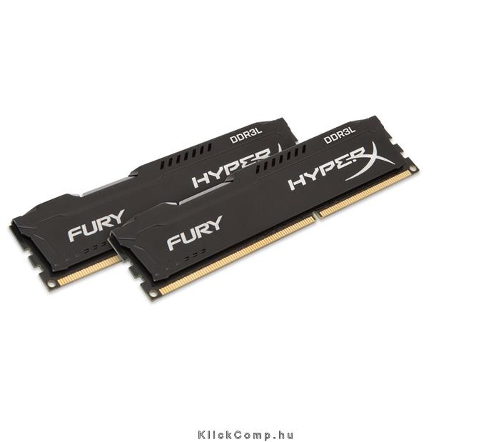 8GB DDR3 memória 1600MHz Kit 2db 4GB Kingston HyperX FURY fekete LoVo HX316LC10 fotó, illusztráció : HX316LC10FBK2_8