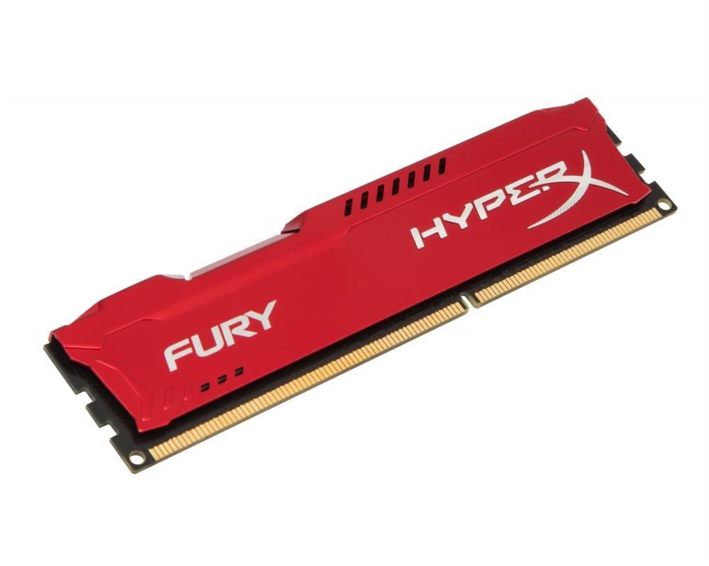 8GB DDR3 1866MHz CL10 HyperX Fury Red fotó, illusztráció : HX318C10FR_8