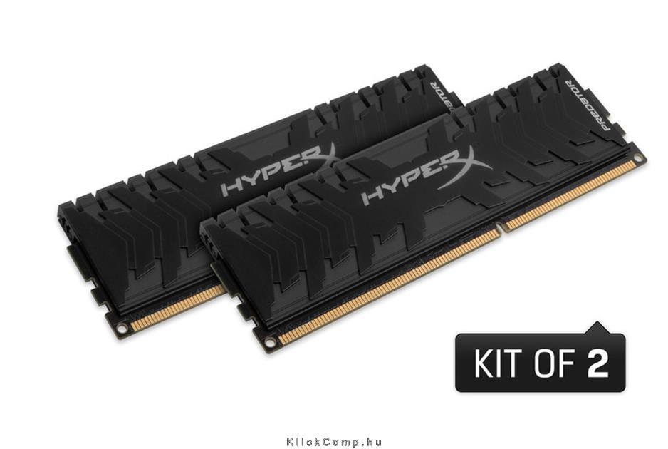 8GB DDR3 memória 2400MHz Kingston HyperX Predator XMP Kit! 2db 4GB HX324C11PB3K fotó, illusztráció : HX324C11PB3K2_8