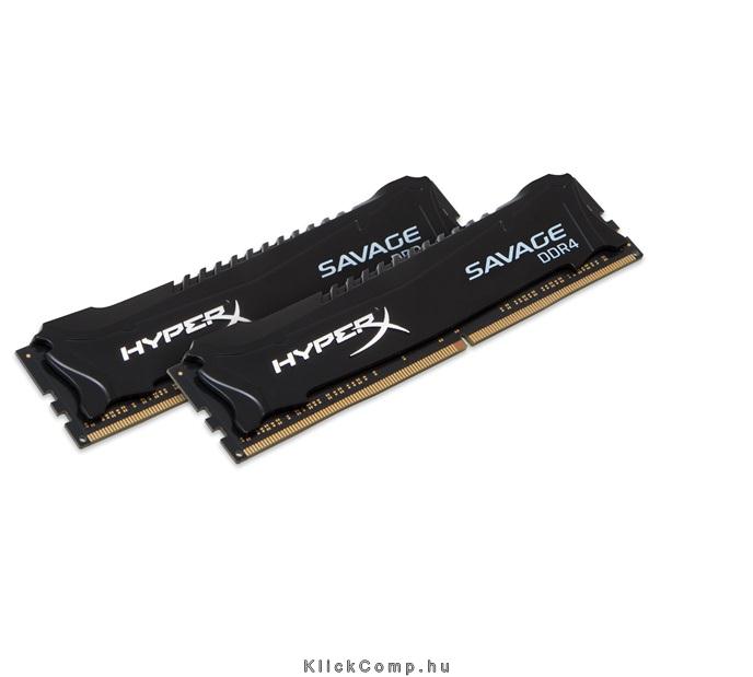 8GB DDR4 memória 2133MHz Kit 2db 4GB Kingston HyperX Savage Fekete XMP HX421C13 fotó, illusztráció : HX421C13SBK2_8
