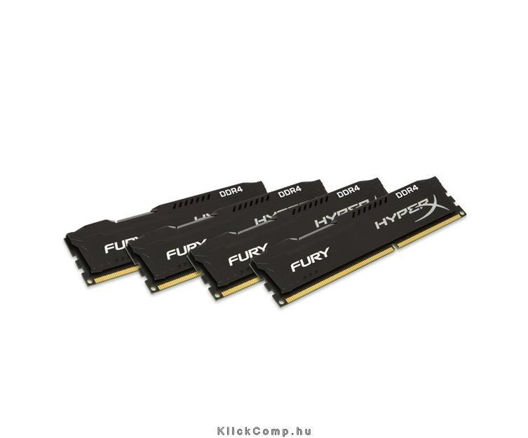 32GB DDR4 Memória 2133MHz Kit 4db 8GB memória KINGSTON HyperX FURY HX421C14FBK4 fotó, illusztráció : HX421C14FBK4_32