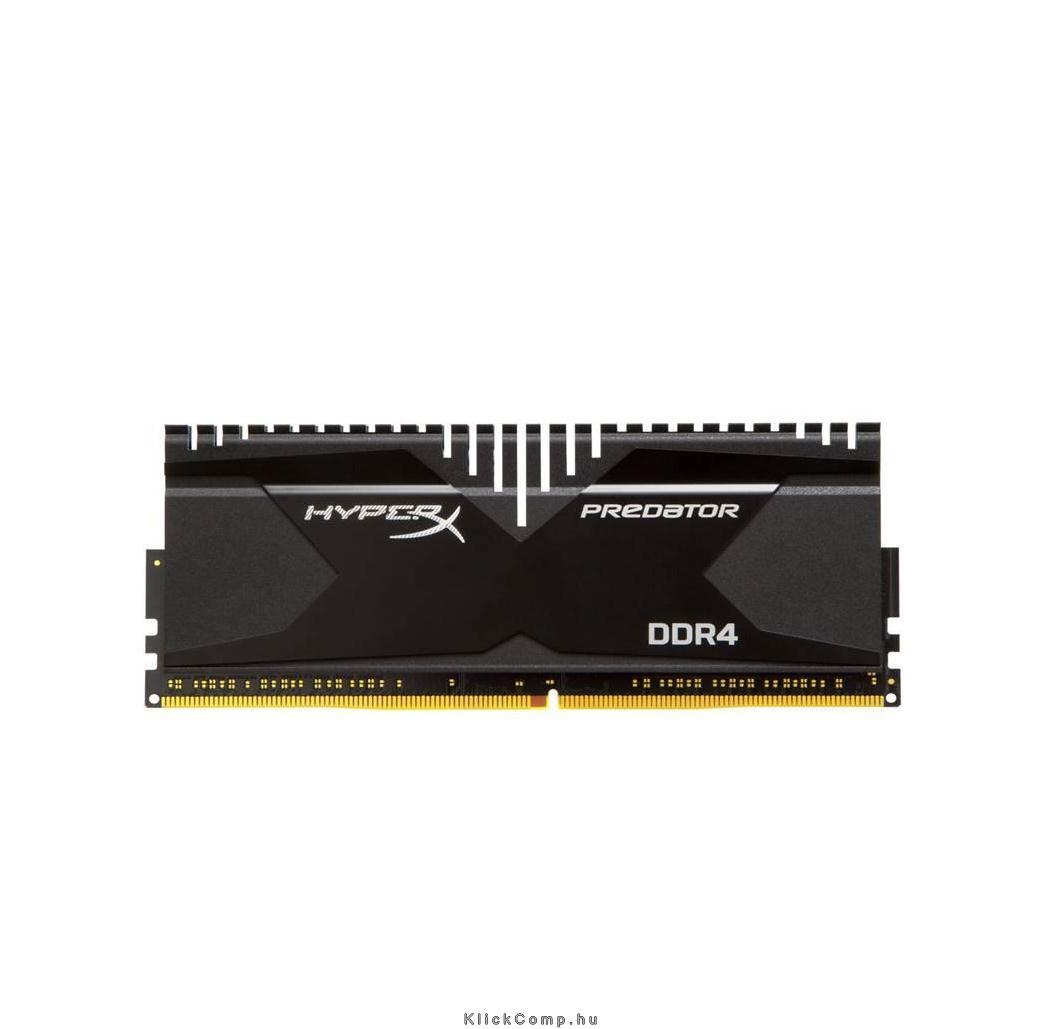 32GB DDR4 Memória 2400MHz Kit 4db 8GB memória KINGSTON HyperX Predator XMP HX42 fotó, illusztráció : HX424C12PBK4_32
