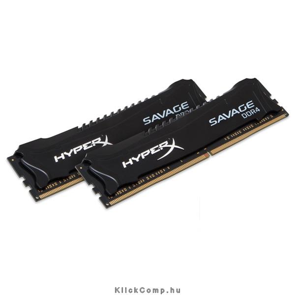 8GB DDR4 memória 2400MHz Kit 2db 4GB Kingston HyperX Savage Fekete XMP HX424C12 fotó, illusztráció : HX424C12SB2K2_8