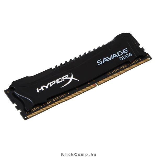 4GB DDR4 memória 2400MHz Kingston HyperX Savage Fekete XMP HX424C12SB2/4 fotó, illusztráció : HX424C12SB2_4