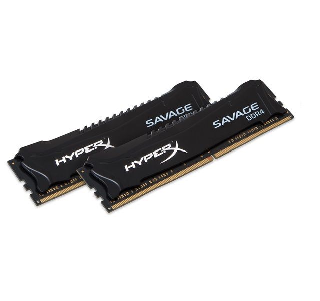16GB DDR4 memória 2400MHz Kit 2db 8GB Kingston HyperX Savage Fekete XMP HX424C1 fotó, illusztráció : HX424C12SBK2_16