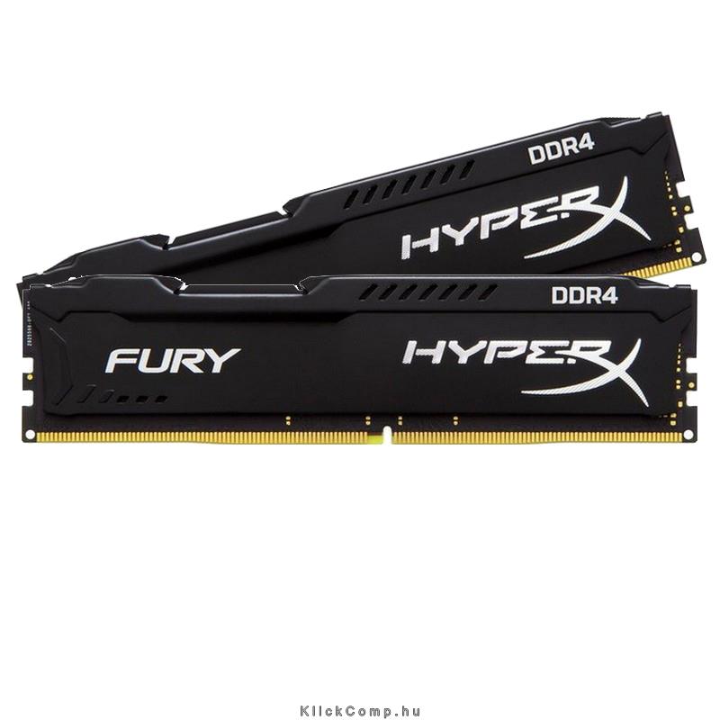 16GB DDR4 Memória 2400MHz CL15 DIMM (Kit of 2) KINGSTON HYPERX Fury Black Serie fotó, illusztráció : HX424C15FB2K2_16