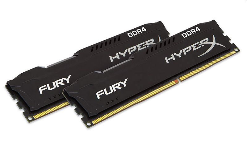 32GB DDR4 Memória 2400MHz CL15 DIMM (Kit of 2) KINGSTON HYPERX Fury Black Serie fotó, illusztráció : HX424C15FBK2_32