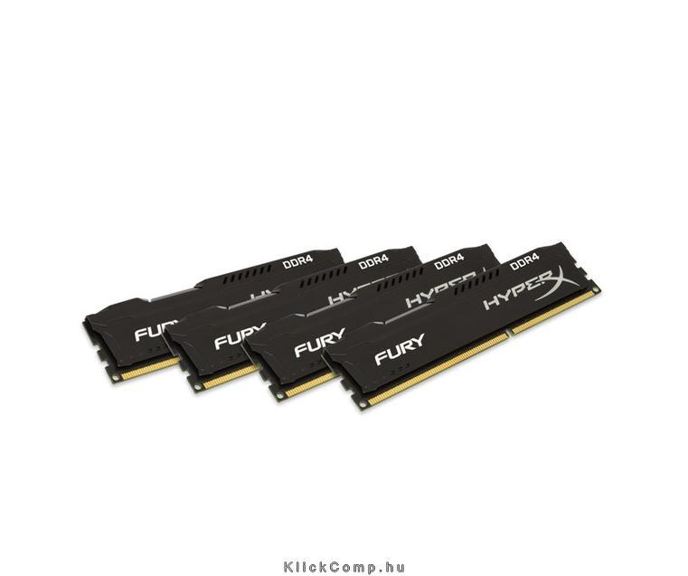 32GB DDR4 Memória 2400MHz Kit 4db 8GB memória KINGSTON HyperX FURY HX424C15FBK4 fotó, illusztráció : HX424C15FBK4_32