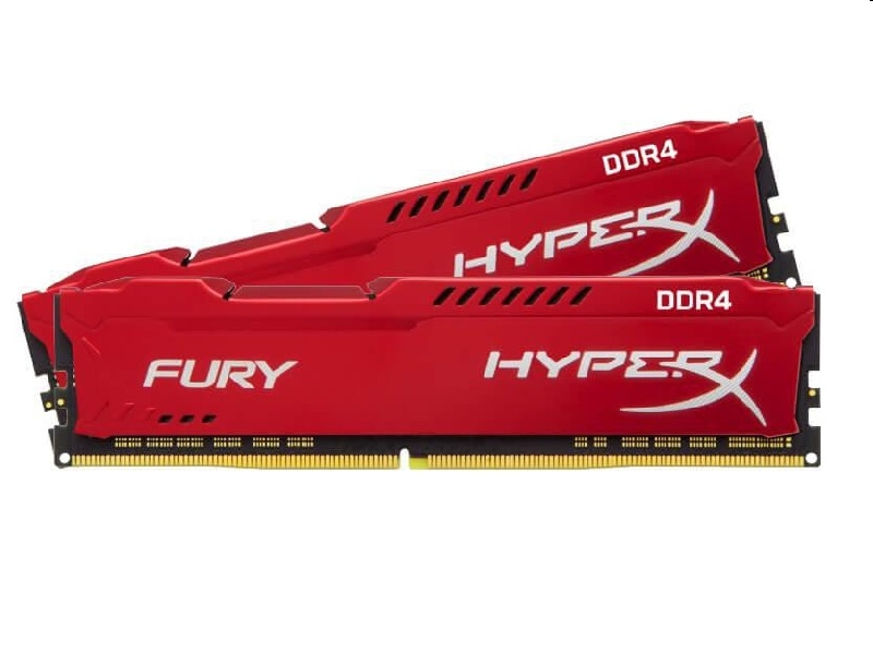 16GB DDR4 memória 2400MHz 1Rx8 Kingston HyperX FURY piros fotó, illusztráció : HX424C15FR2K2_16